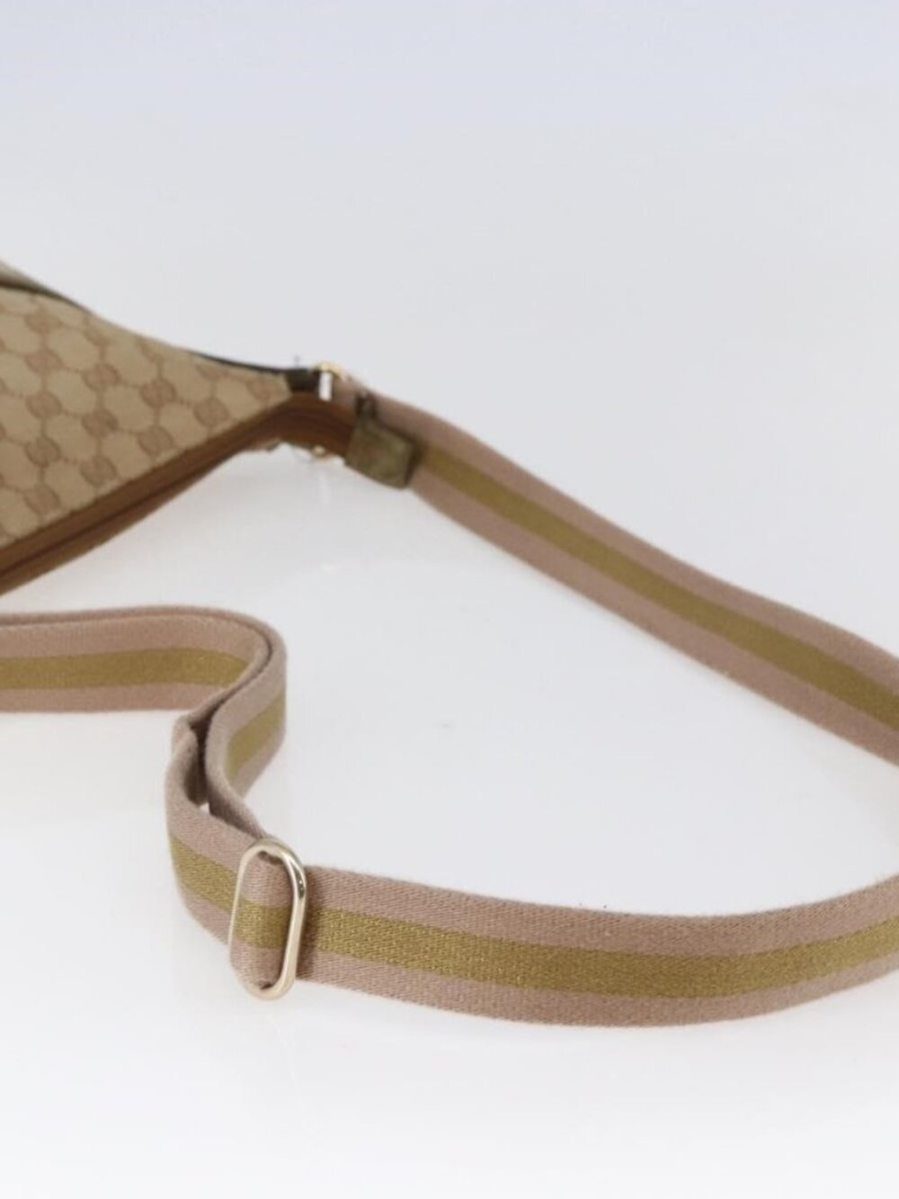 Authentic GUCCI GG Canvas Shoulder Bag Beige Gold 145857 - Picture 14 of 16